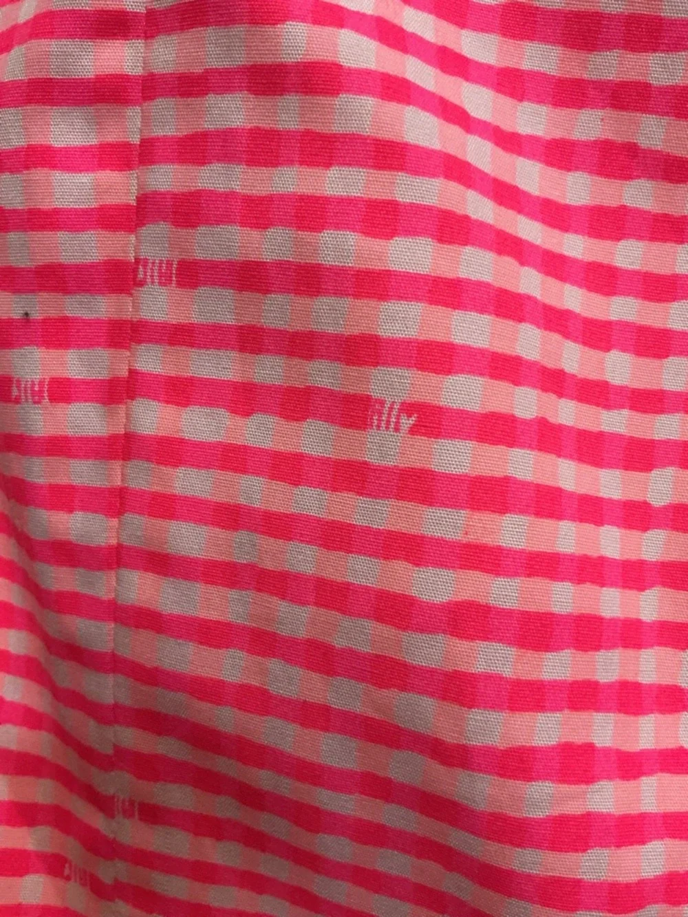 Lilly Pulitzer Lowe Dress Fiesta Pink Pretty Gingham Peplum Cotton Mini 6 - Picture 6 of 8